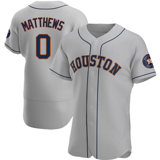Men's Brice Matthews Houston Astros Authentic Gray Road Jersey