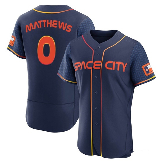 Men's Brice Matthews Houston Astros Authentic Navy 2022 City Connect Jersey