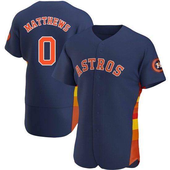 Men's Brice Matthews Houston Astros Authentic Navy Alternate Jersey