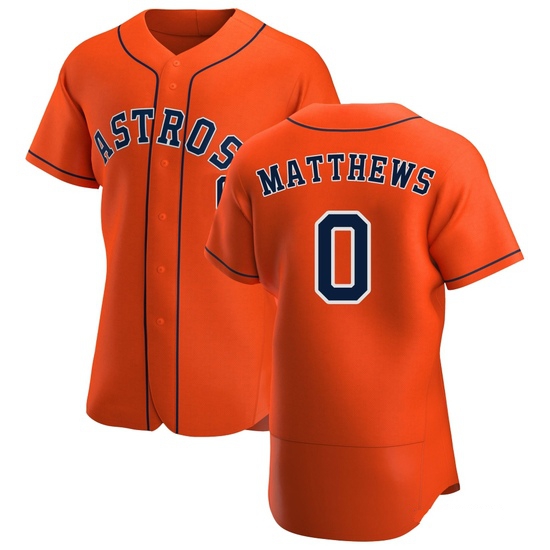 Men's Brice Matthews Houston Astros Authentic Orange Alternate Jersey