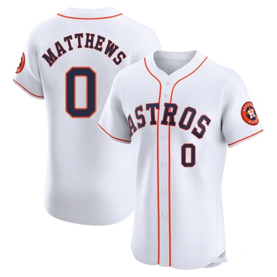 Men's Brice Matthews Houston Astros Elite White Home Jersey