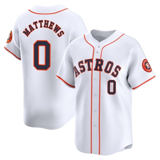 Men's Brice Matthews Houston Astros Limited White Home Jersey