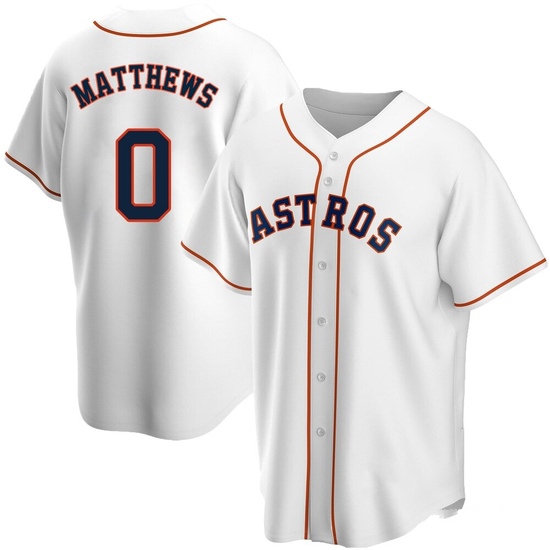 Men's Brice Matthews Houston Astros Replica White Home Jersey