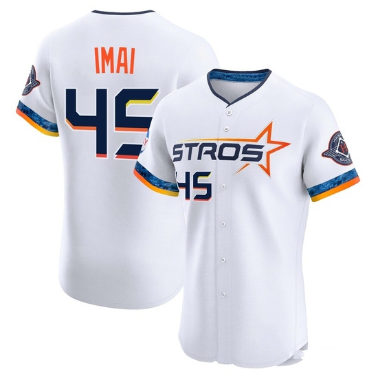 Men's Tatsuya Imai Houston Astros Elite White 2025 City Connect Jersey