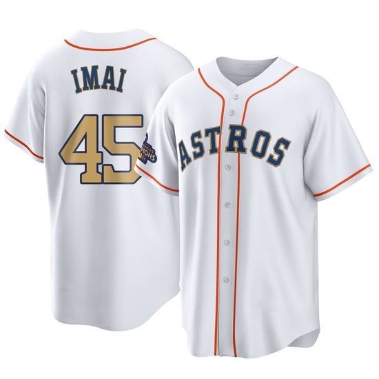 Men's Tatsuya Imai Houston Astros Replica Gold White 2023 Collection Jersey