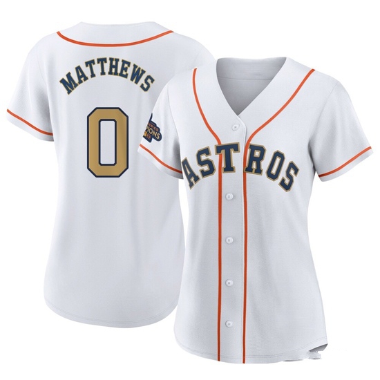 Women's Brice Matthews Houston Astros Authentic Gold White 2023 Collection Jersey