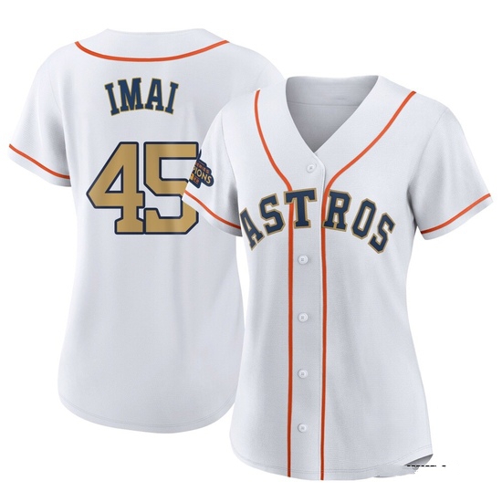 Women's Tatsuya Imai Houston Astros Replica Gold White 2023 Collection Jersey