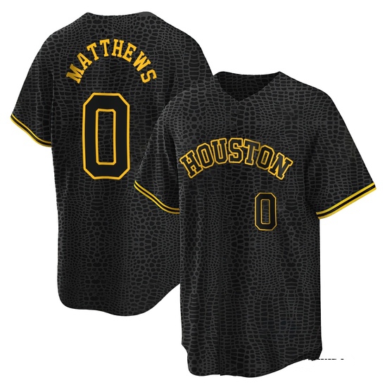Youth Brice Matthews Houston Astros Replica Black Snake Skin City Jersey