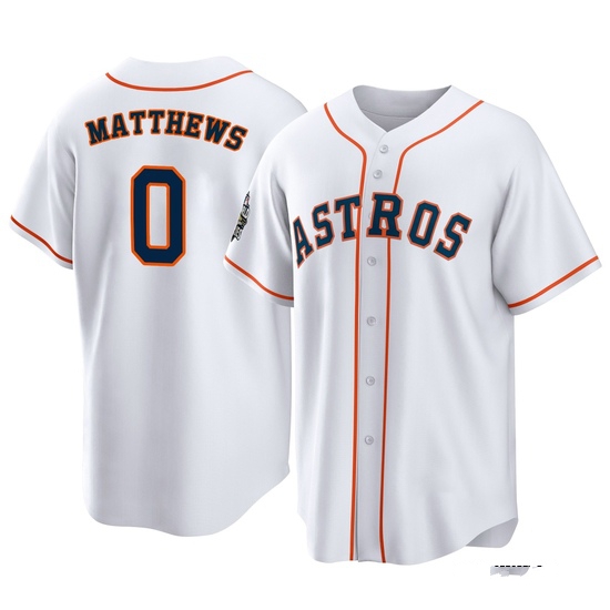 Youth Brice Matthews Houston Astros Replica White 2022 World Series Home Jersey