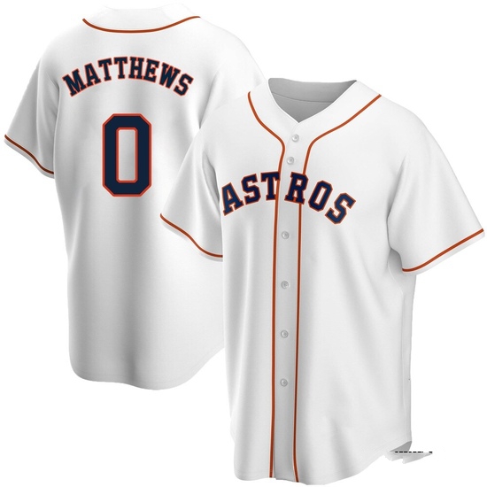 Youth Brice Matthews Houston Astros Replica White Home Jersey