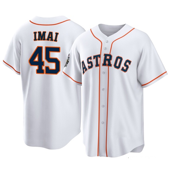 Youth Tatsuya Imai Houston Astros Replica White 2022 World Series Home Jersey