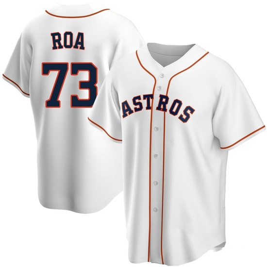 Men's Christian Roa Houston Astros Replica White Home Jersey