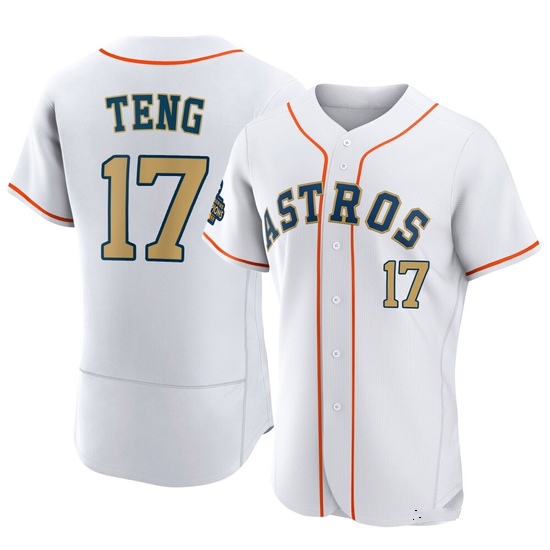 Men's Kai-Wei Teng Houston Astros Authentic Gold White 2023 Collection Jersey