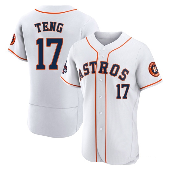 Men's Kai-Wei Teng Houston Astros Authentic White 2022 World Series Champions Home Jersey