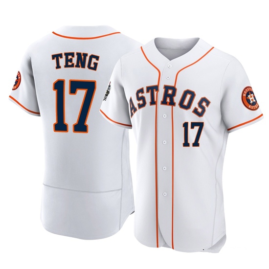 Men's Kai-Wei Teng Houston Astros Authentic White 2022 World Series Home Jersey