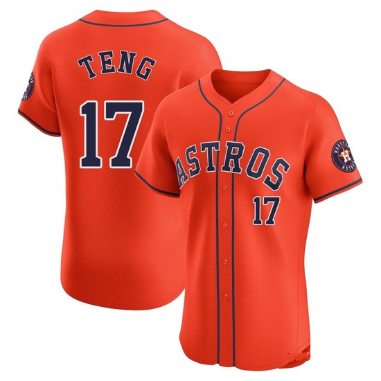 Men's Kai-Wei Teng Houston Astros Elite Orange Alternate Vapor Premier Jersey