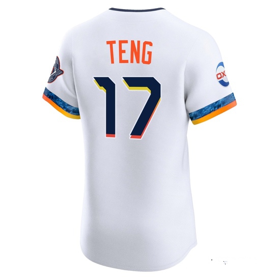 Men's Kai-Wei Teng Houston Astros Elite White 2025 City Connect Jersey - Image 3