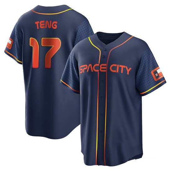 Men's Kai-Wei Teng Houston Astros Replica Navy 2022 City Connect Jersey