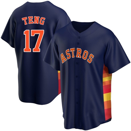 Men's Kai-Wei Teng Houston Astros Replica Navy Alternate Jersey