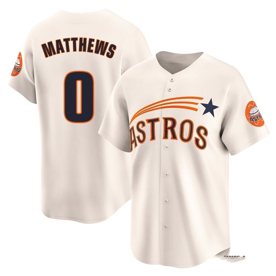Youth Brice Matthews Houston Astros Limited Cream Throwback Cooperstown Collection Jersey
