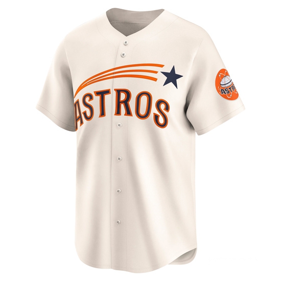 Youth Kai-Wei Teng Houston Astros Limited Cream Throwback Cooperstown Collection Jersey - Image 2