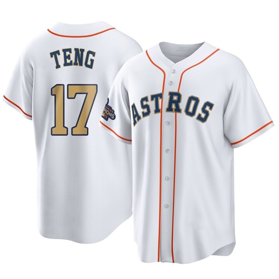 Youth Kai-Wei Teng Houston Astros Replica Gold White 2023 Collection Jersey