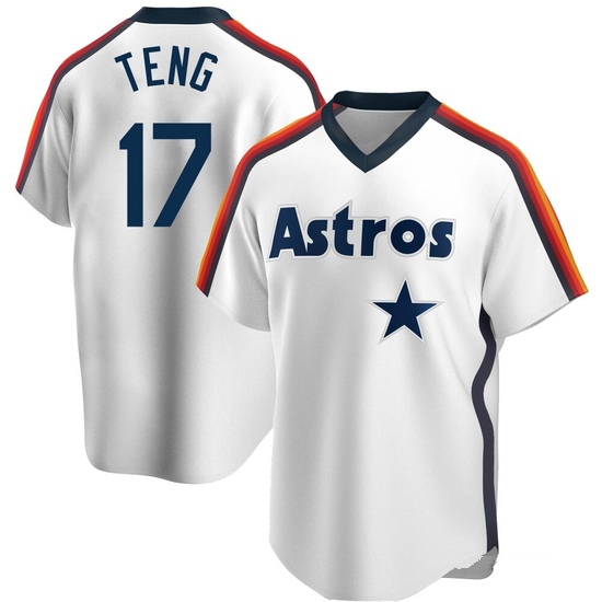 Youth Kai-Wei Teng Houston Astros Replica White Home Cooperstown Collection Team Jersey
