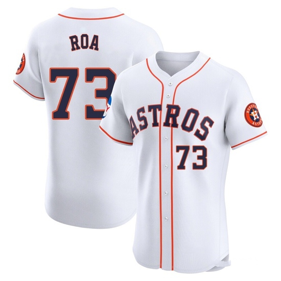Men's Christian Roa Houston Astros Elite White Home Patch Jersey