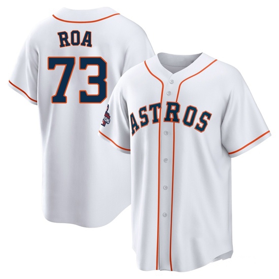 Men's Christian Roa Houston Astros Replica White 2022 World Series Champions Home Jersey