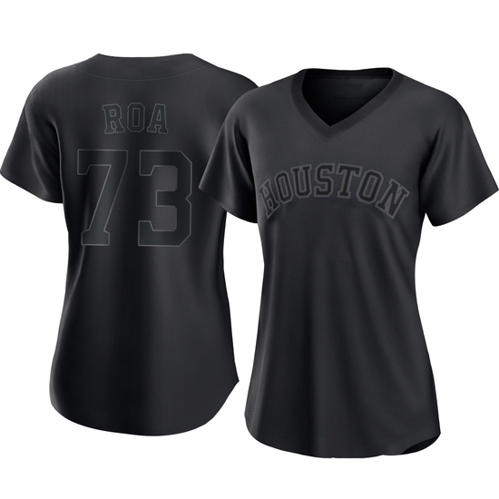 Women's Christian Roa Houston Astros Replica Black Pitch Fashion Jersey