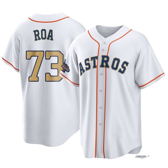 Youth Christian Roa Houston Astros Replica Gold White 2023 Collection Jersey