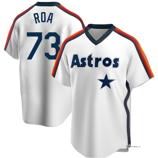 Youth Christian Roa Houston Astros Replica White Home Cooperstown Collection Team Jersey
