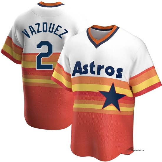Youth Christian Vazquez Houston Astros Replica White Home Cooperstown Collection Jersey
