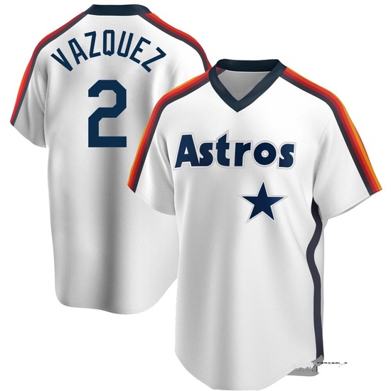 Youth Christian Vazquez Houston Astros Replica White Home Cooperstown Collection Team Jersey