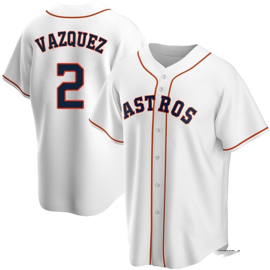 Youth Christian Vazquez Houston Astros Replica White Home Jersey
