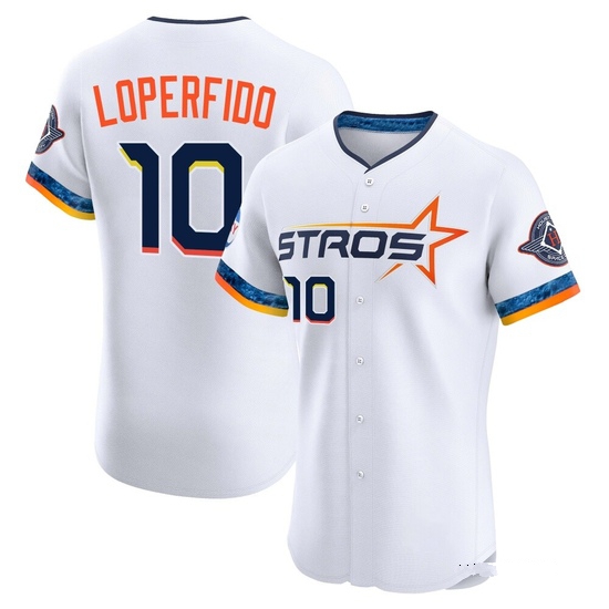 Men's Joey Loperfido Houston Astros Elite White 2025 City Connect Jersey