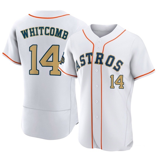 Men's Shay Whitcomb Houston Astros Authentic Gold White 2023 Collection Jersey