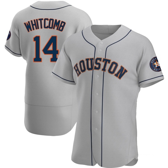Men's Shay Whitcomb Houston Astros Authentic Gray Road Jersey