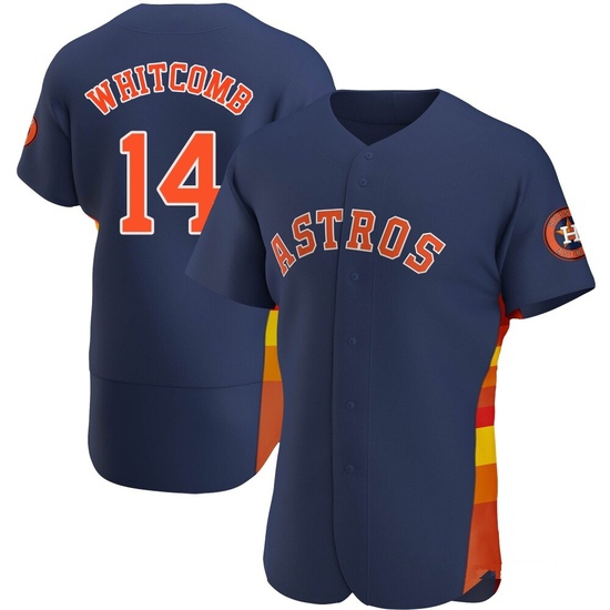 Men's Shay Whitcomb Houston Astros Authentic Navy Alternate Jersey