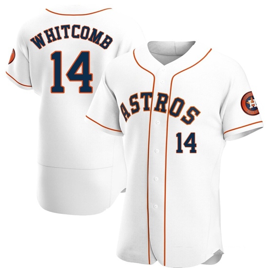 Men's Shay Whitcomb Houston Astros Authentic White Home Jersey