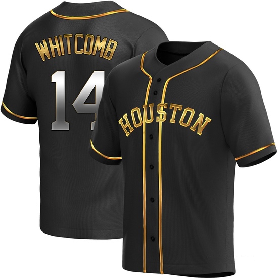 Men's Shay Whitcomb Houston Astros Replica Black Golden Alternate Jersey
