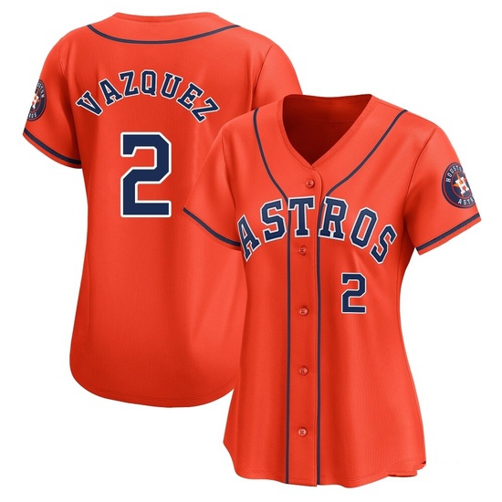 Women's Christian Vazquez Houston Astros Limited Orange Alternate Jersey