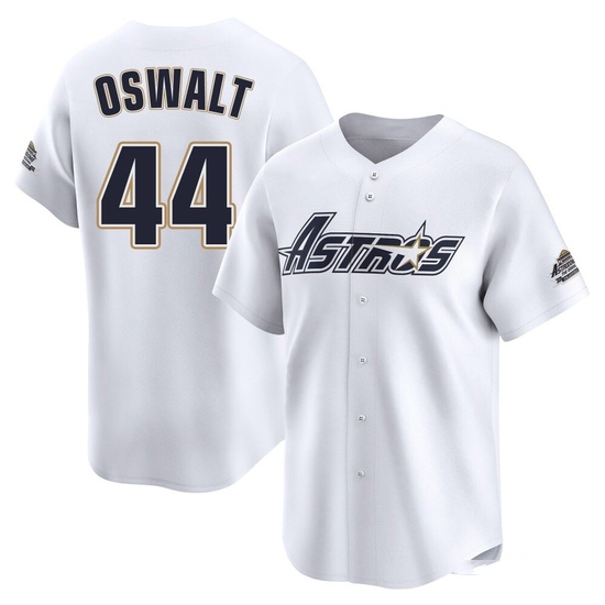 Men's Roy Oswalt Houston Astros Limited White Throwback Cooperstown Collection Jersey