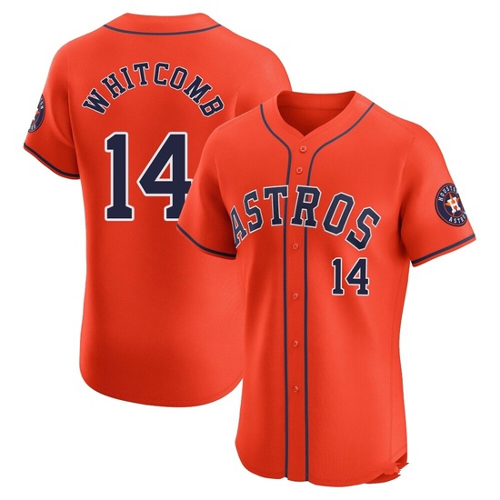 Men's Shay Whitcomb Houston Astros Elite Orange Alternate Vapor Premier Jersey
