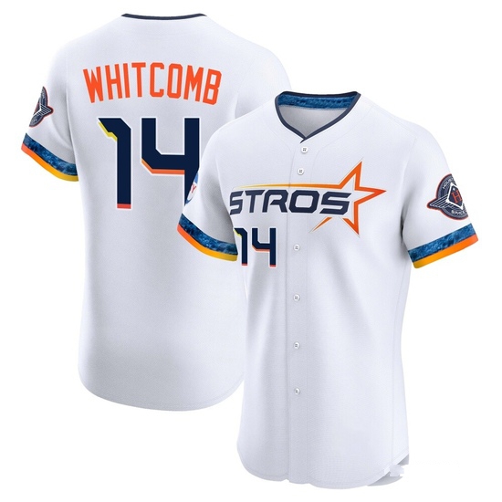 Men's Shay Whitcomb Houston Astros Elite White 2025 City Connect Jersey