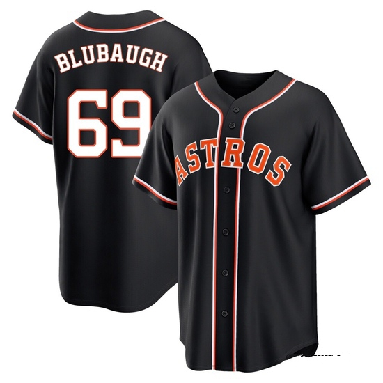 Youth AJ Blubaugh Houston Astros Replica Black Fashion Out Jersey