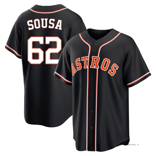 Youth Bennett Sousa Houston Astros Replica Black Fashion Out Jersey