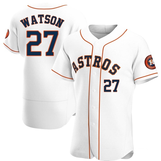 Men's Bob Watson Houston Astros Authentic White Home Jersey