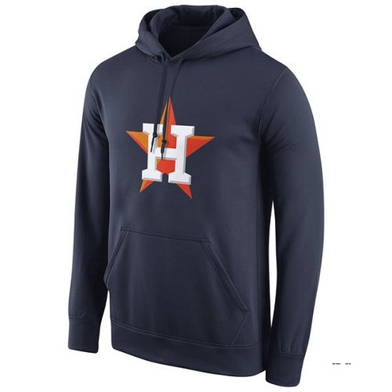 Men's Houston Astros Navy Logo Performance Pullover Hoodie