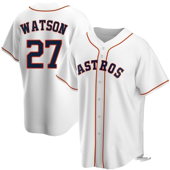 Youth Bob Watson Houston Astros Replica White Home Jersey